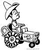 Farmer on a tractor coloring pages