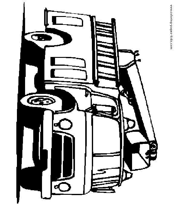 Firetruck coloring page picture image 