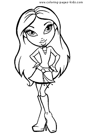 Girl color page - Coloring pages for kids - Family, People and