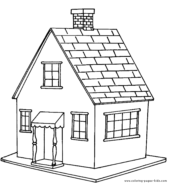 Houses and Homes color page - Coloring pages for kids - Family, People