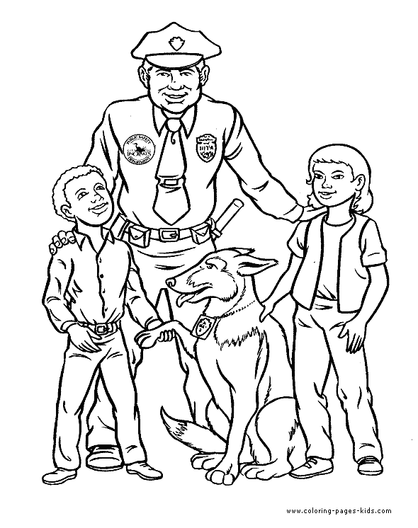 police station coloring pages for kids