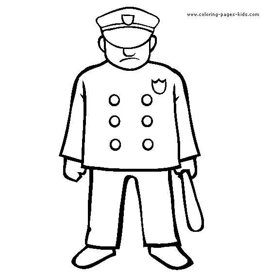 community helpers coloring pages police officer