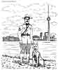 Mounty and his dog coloring pages