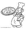 Pizza baker Jobs coloring pages for kids