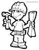 Contruction worker  coloring pages