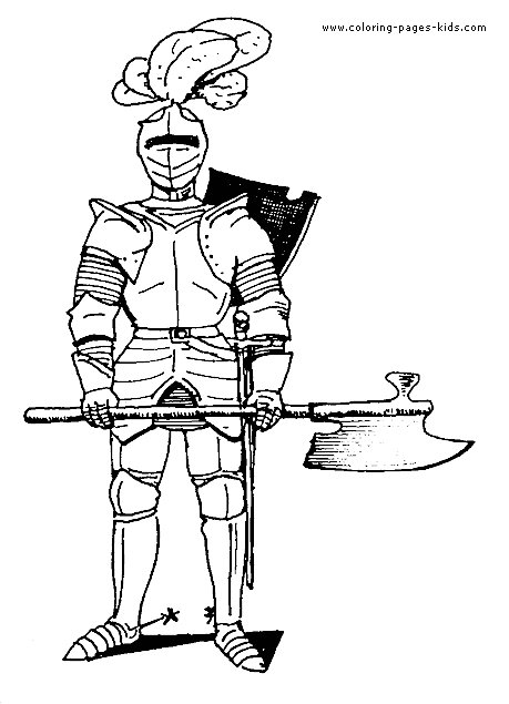 knights in armour coloring pages