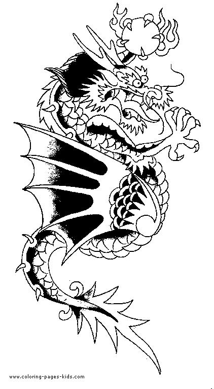 chinese dragon coloring page 