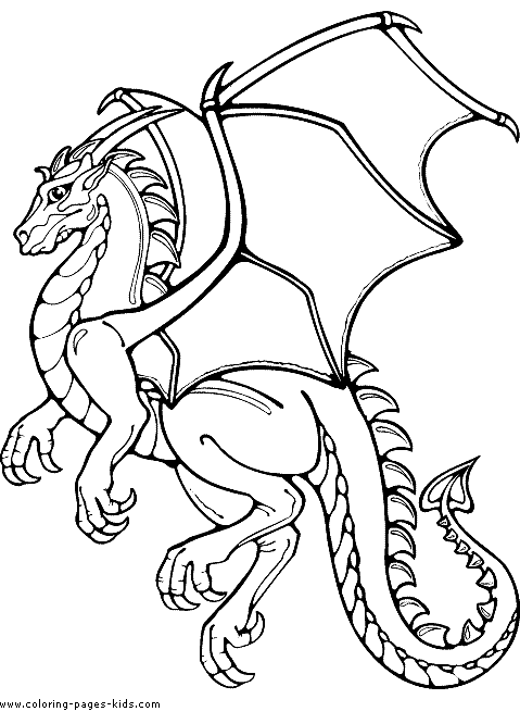 Dragon color page - Coloring pages for kids - Fantasy & Medieval