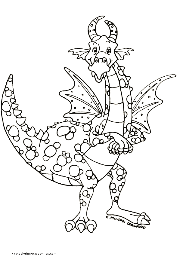 Dragon color page fantasy medieval coloring pages, color plate, coloring sheet,printable coloring picture