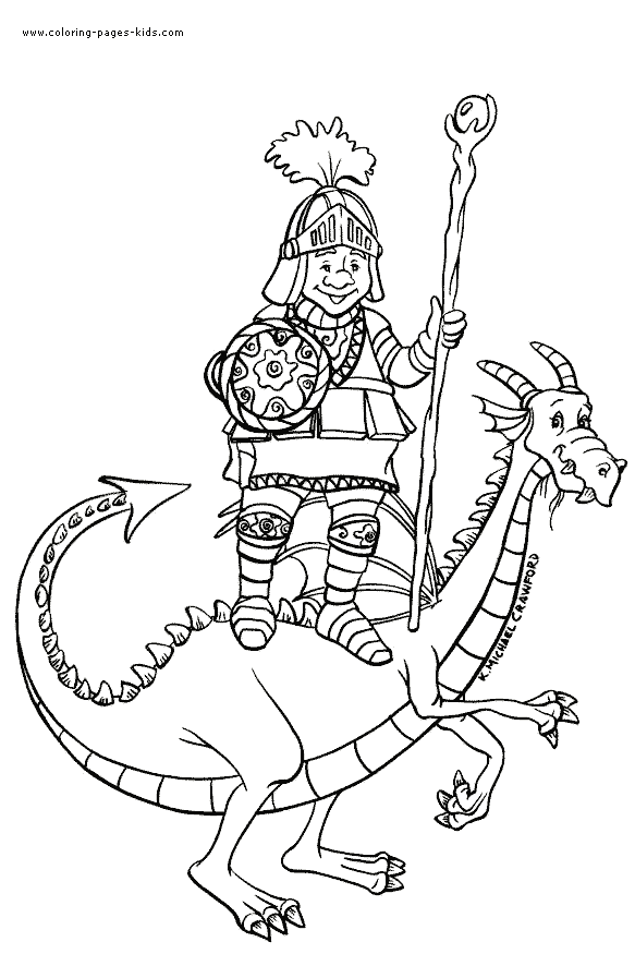 Dragon color page - Coloring pages for kids - Fantasy & Medieval