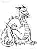 dragon colouring plate