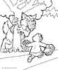 Little Red riding hood fairy tale coloring page for kids