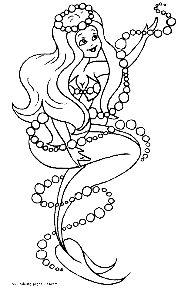 Mermaid color page