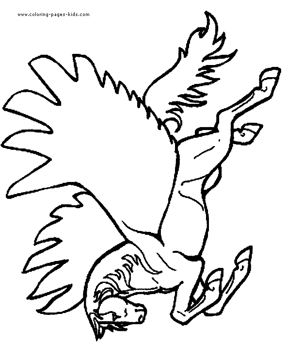 pegasus color page  coloring pages for kids  fantasy