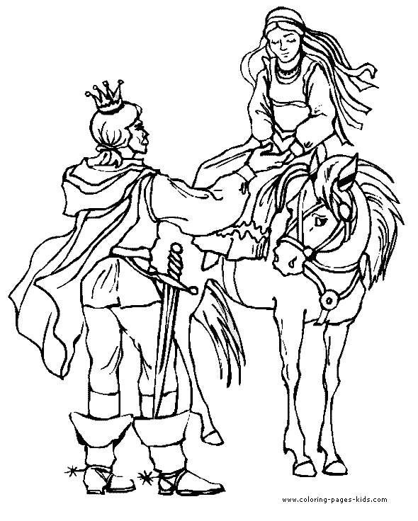 queen and king coloring pages