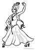 Queen of the dance coloring page