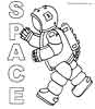 Free Astronaut coloring picture