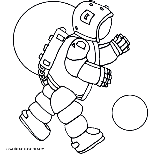 Space & Aliens color page - Coloring pages for kids 