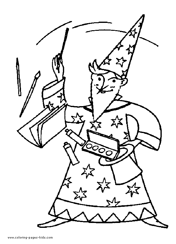 coloring pages magician