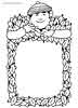 Autumn man sign coloring picture