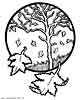 Fall coloring page for kids