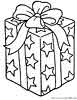 Birthday present coloring page