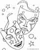 Theatre Masks colouring page