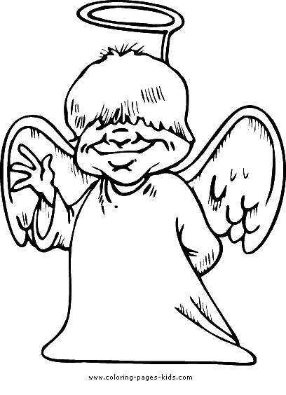 Christmas Angel color page, holiday coloring pages, color plate, coloring sheet,printable color picture