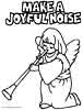 Free Christmas Angel coloring plate