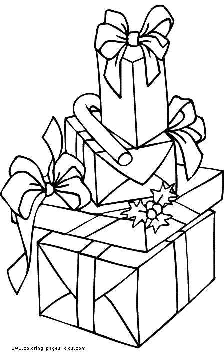 Christmas presents coloring