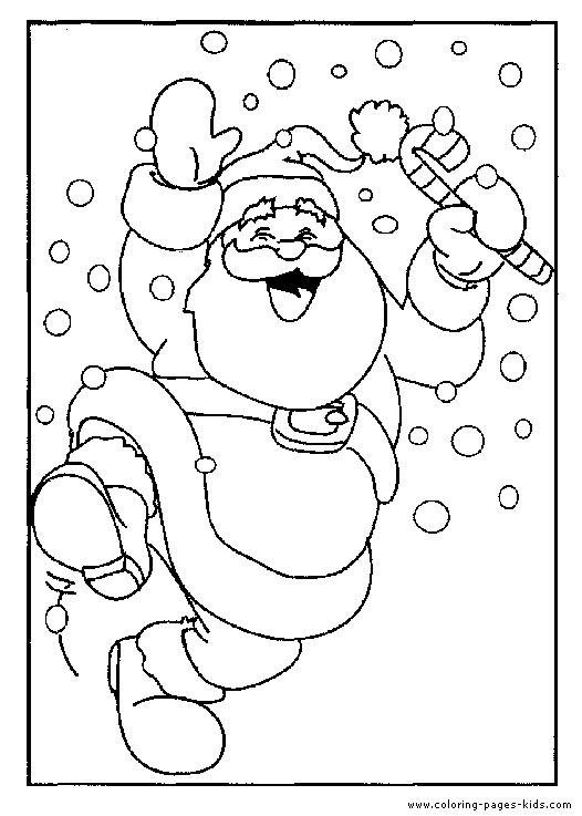 Download Christmas Coloring Sheet For Kids - Dancing Santa