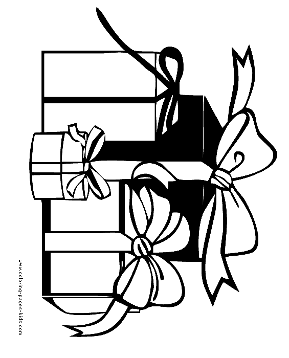 Christmas presents coloring image