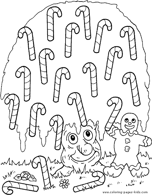 Gingerbread man coloring printable for kids