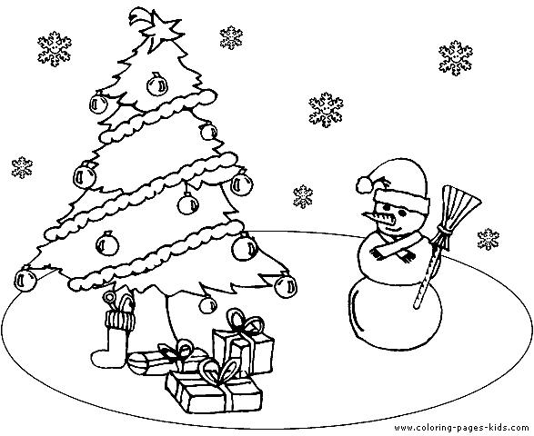 Christmas tree coloring sheet to print