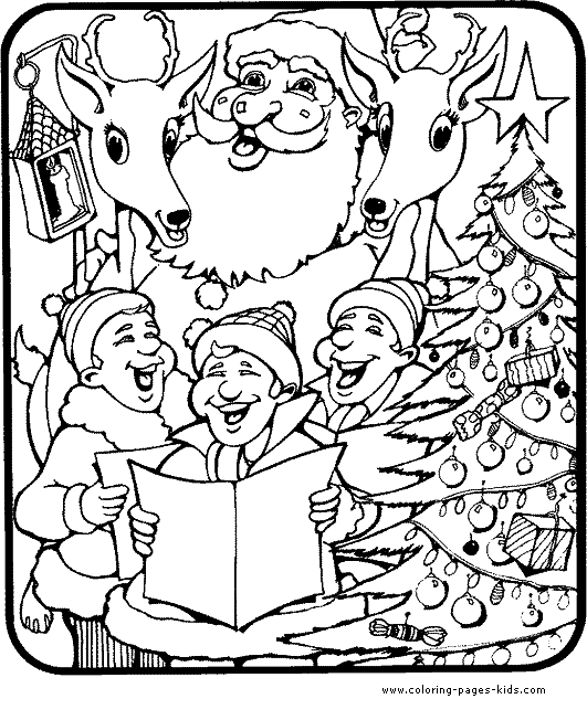 Christmas color page, holiday coloring pages, color plate, coloring sheet,printable color picture