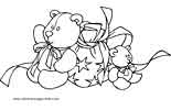 Bears for Christmas Presents coloring page