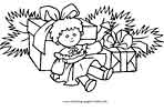 Christmas gifts printable coloring page for kids