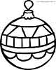 Christmas ornament coloring page