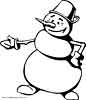 Snowman coloring page