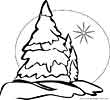 Christmas scene coloring page