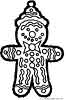 Gingerbread man coloring page