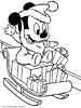 Mickey on a sled