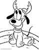 Pluto as a reindeer coloring page
