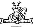 Reindeer coloring page