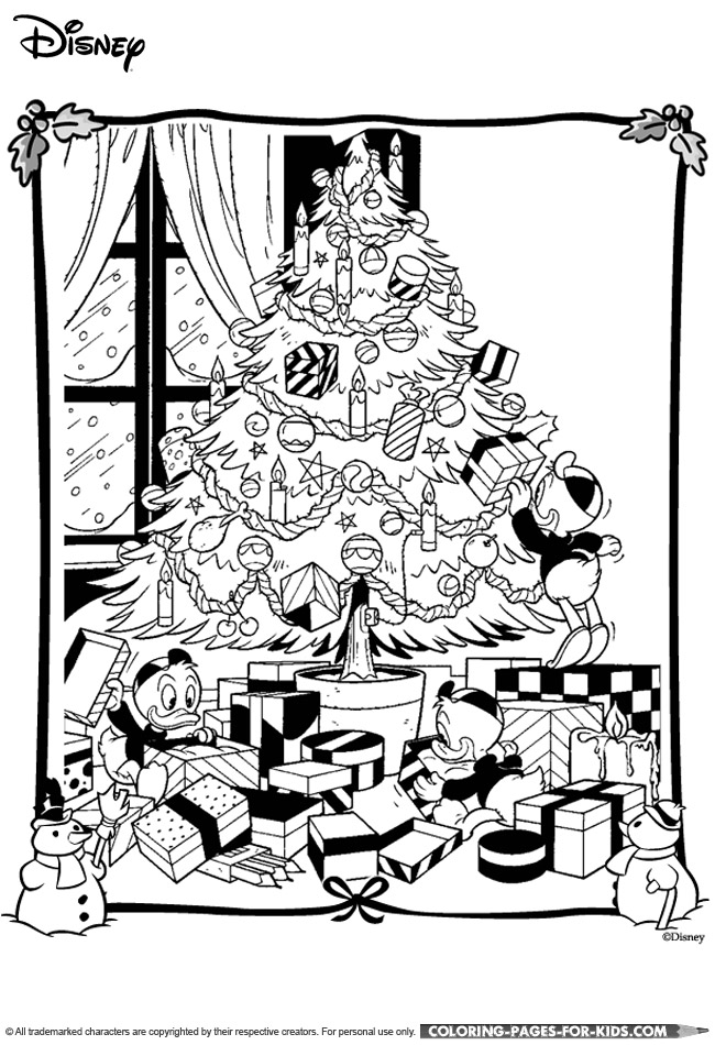 Disney Christmas coloring page