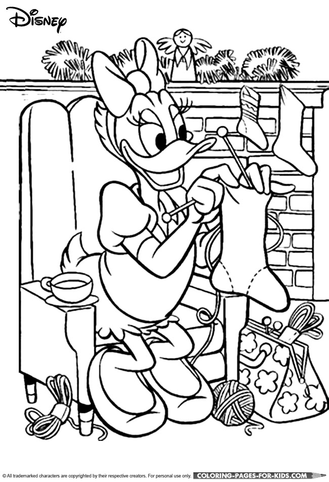 Disney Christmas free coloring page