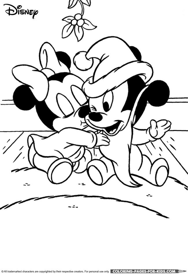 Disney Christmas printable coloring page for kids