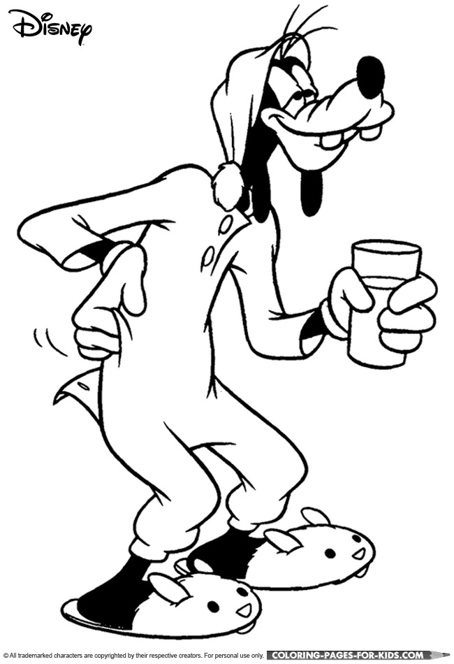 Disney Christmas Goofy coloring picture