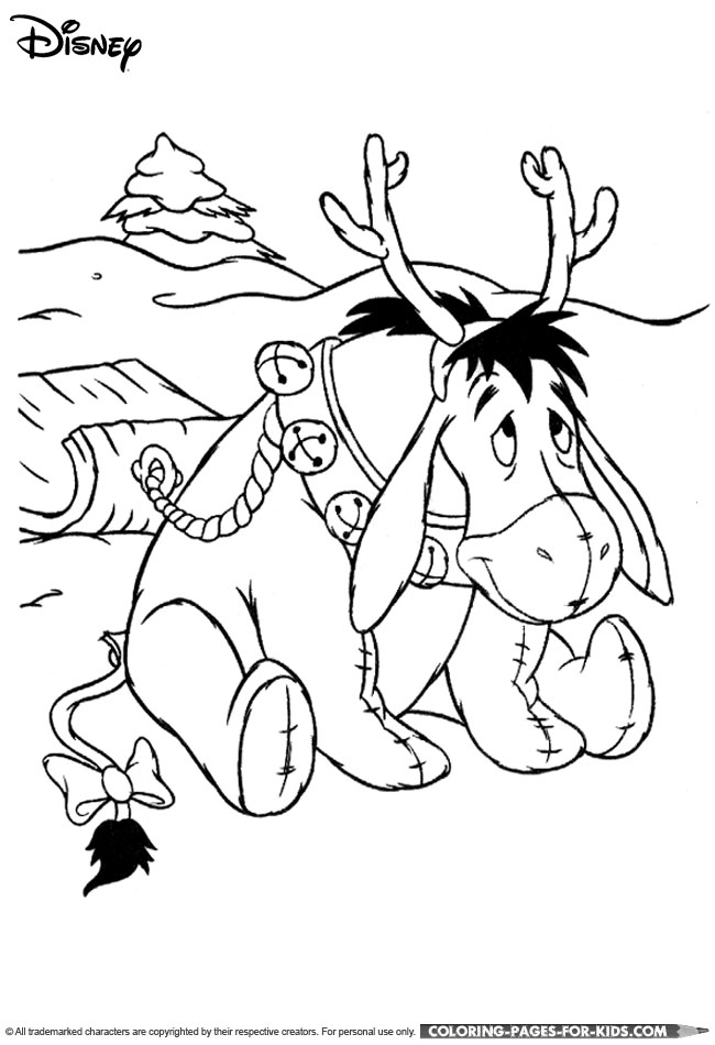 Eeyore Christmas Coloring Pages