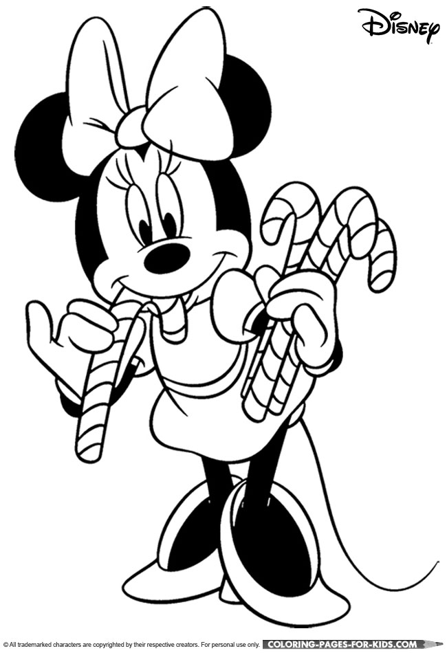 Disney Candy Canes Christmas coloring page to print